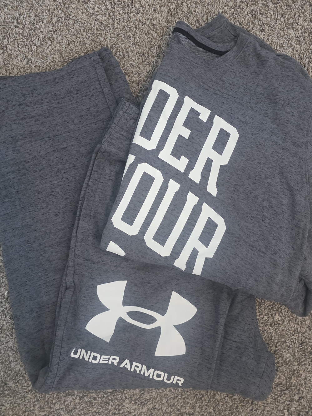 NWT Under Armour Gray Logo Sweatpants Size 4XL